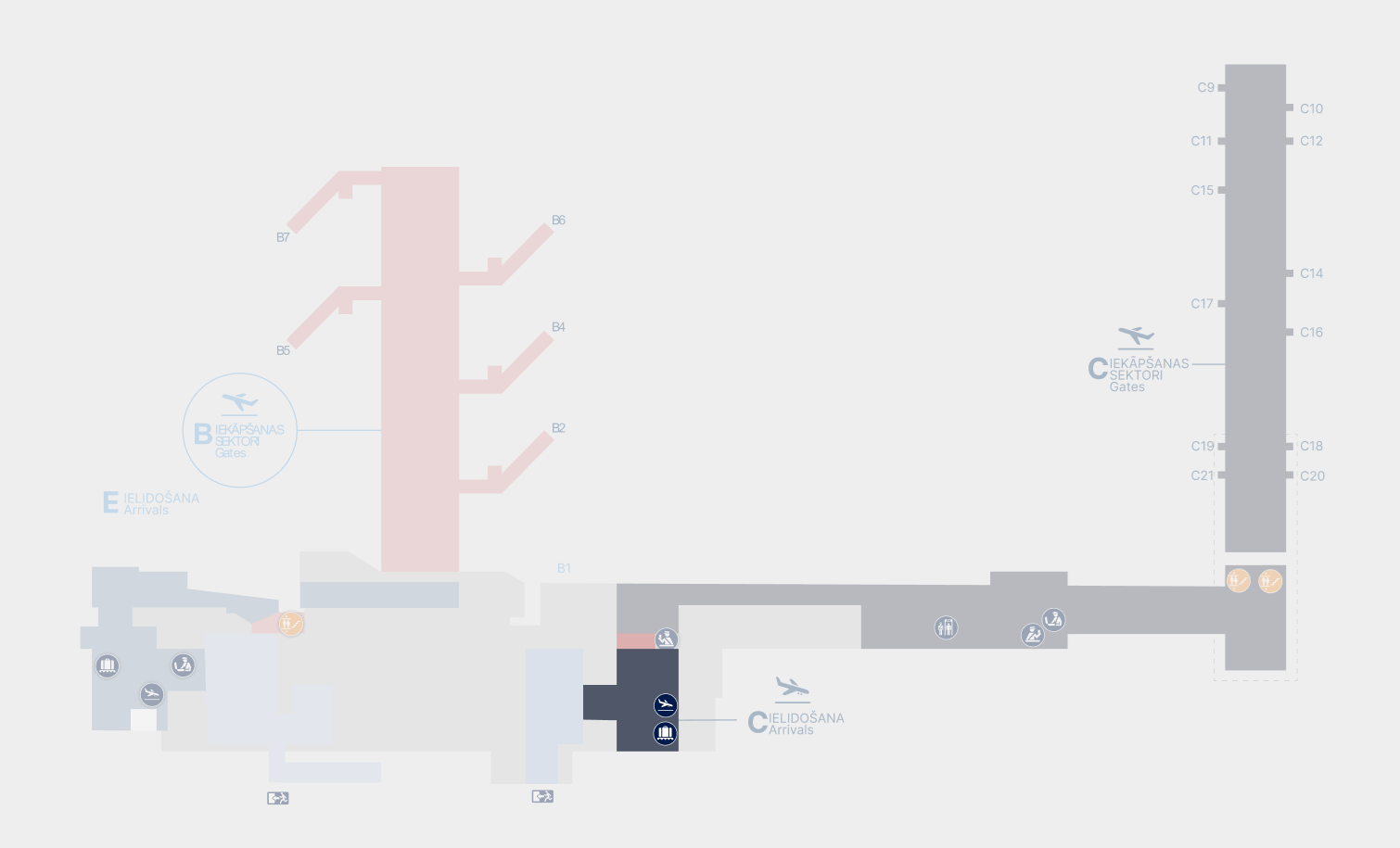 Non Schengen Arrival Hall (Public Area)